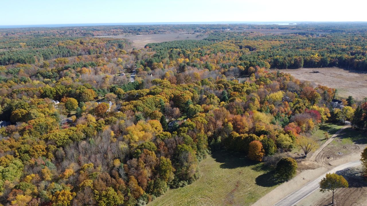 looking west to the sea